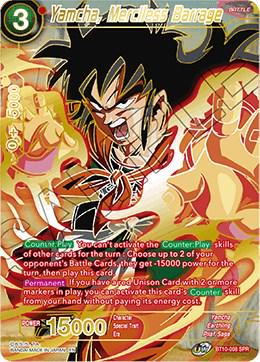 Yamcha, Merciless Barrage [SPR] BT10-008 Dragon Ball Super Rise of the Unison Warrior