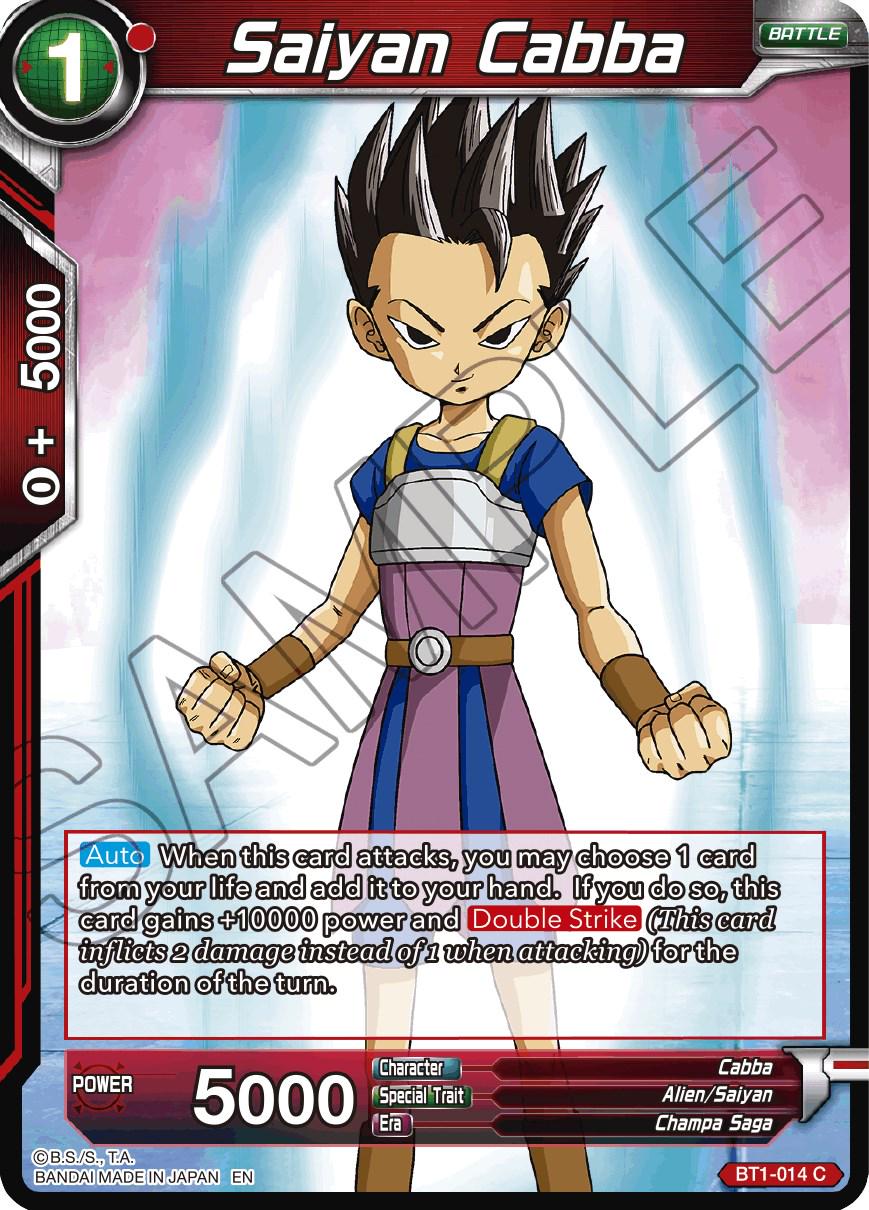 Saiyan Cabba [Reprint] BT1-014 Dragon Ball Super Battle Evolution Booster