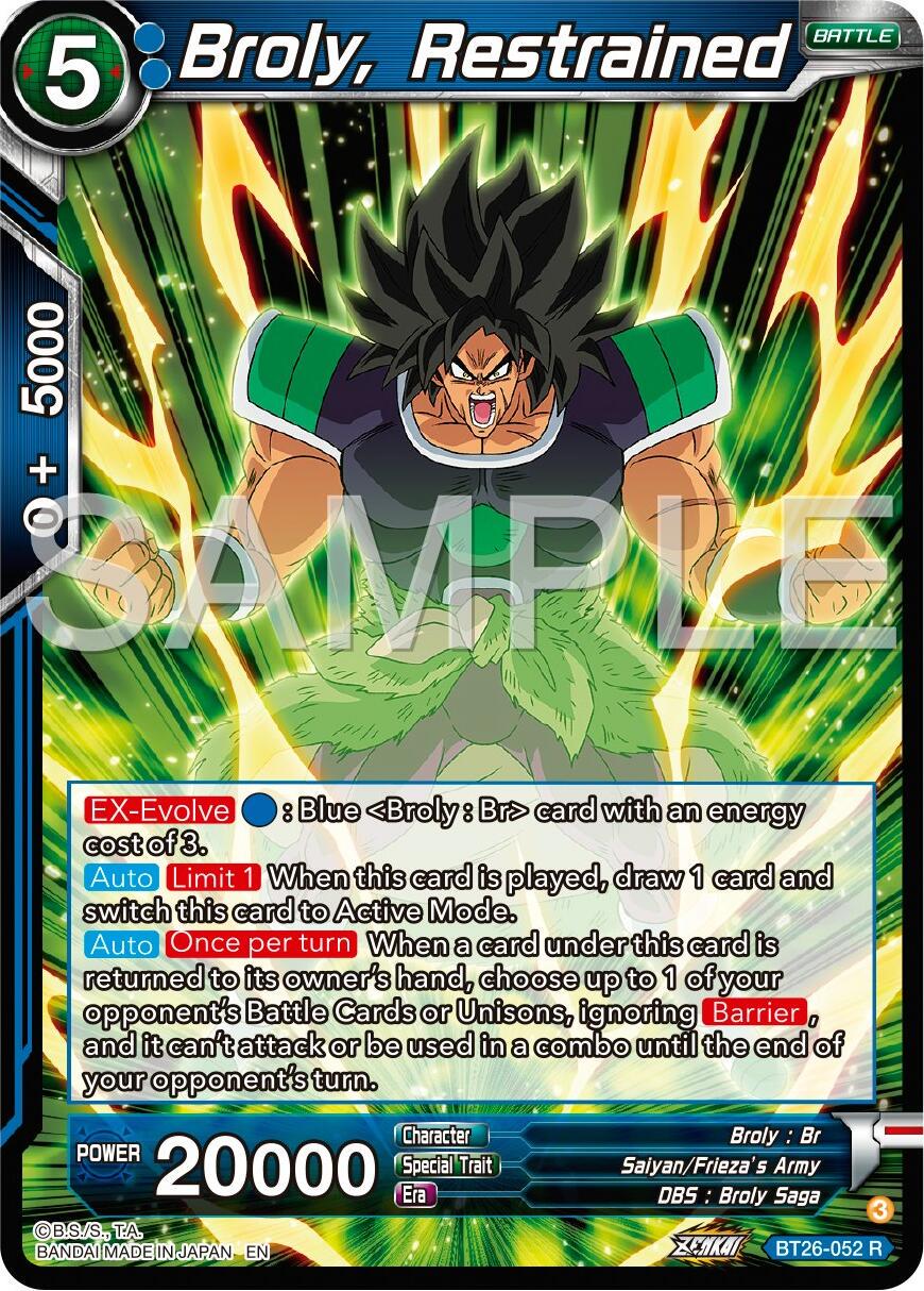 Broly, Restrained BT26-052 Dragon Ball Super Ultimate Advent