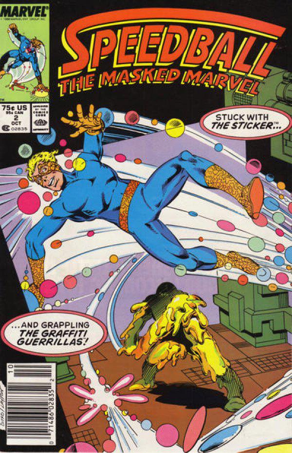 Speedball [Newsstand] #2 (1988) Comic Books Speedball: The Masked Marvel