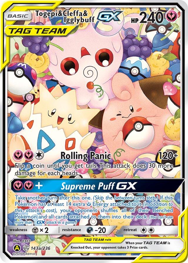 Togepi & Cleffa & Igglybuff GX #143a Pokemon Cosmic Eclipse