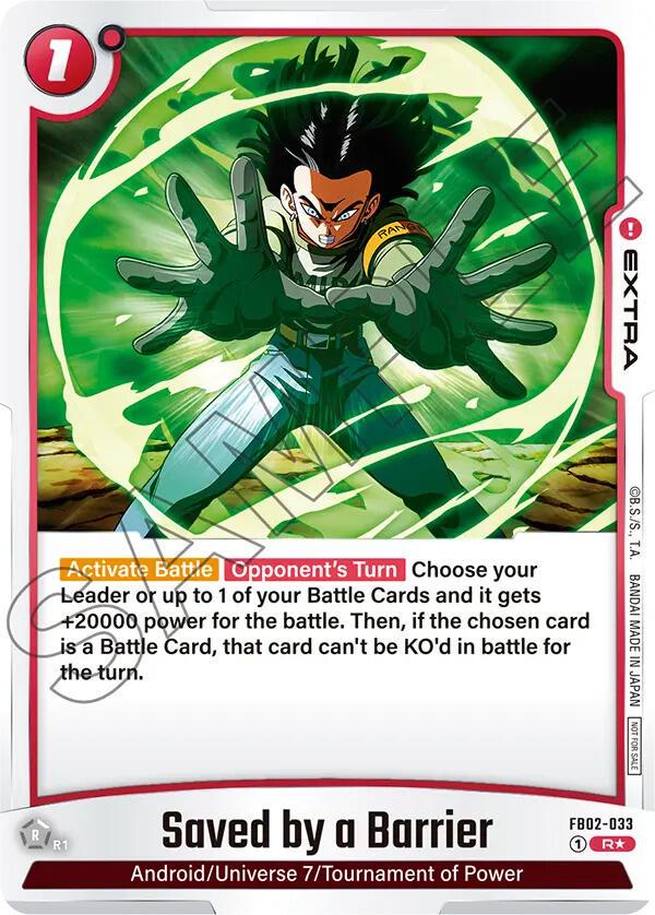 Saved by a Barrier - FB02-033 [Championship Pack 01 Holo] FB02-033 Dragon Ball Fusion World Judge Promo