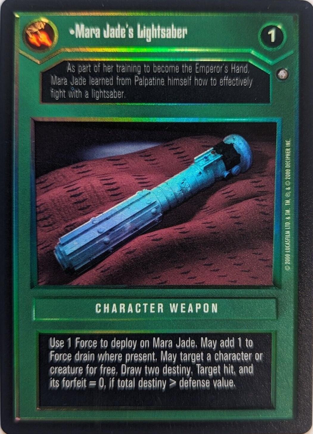 Mara Jade's Lightsaber [Foil] Star Wars CCG Reflections II