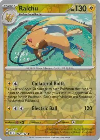 Raichu [Reverse Holo] #52 Pokemon Temporal Forces