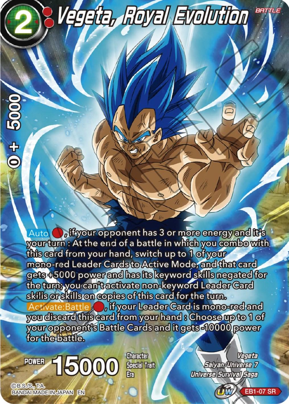 Vegeta, Royal Evolution [Foil] EB1-07 Dragon Ball Super Theme Selection: History of Vegeta