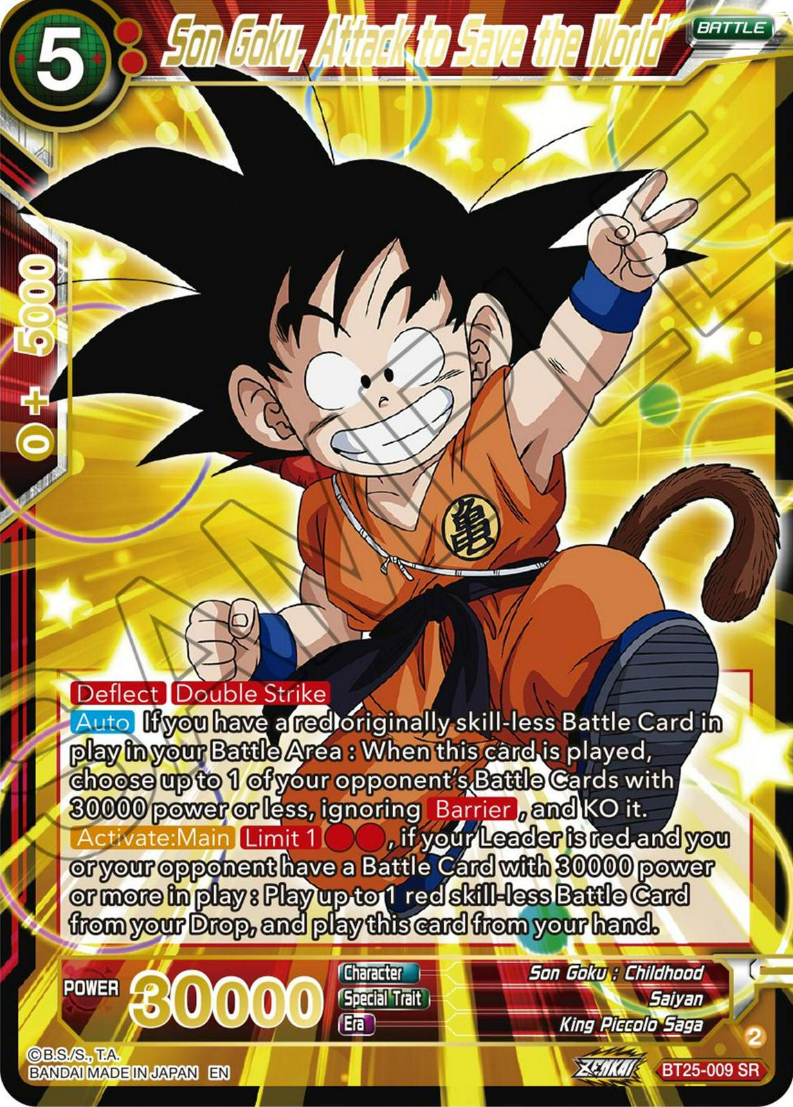 Son Goku, Attack to Save the World [Foil] BT25-009 Dragon Ball Super Legend of the Dragon Balls