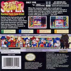 Rear | Super Puzzle Fighter 2 GameBoy Advance