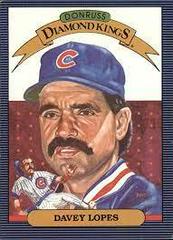 Davey Lopes [Diamond Kings] #9 Baseball Cards 1986 Leaf Prices