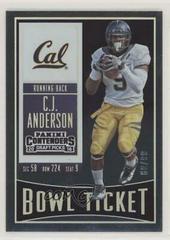 C.J. Anderson [Bowl Ticket] Football Cards 2016 Panini Contenders Draft Picks Prices