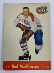 Bud MacPherson #47 Hockey Cards 1955 Parkhurst Prices