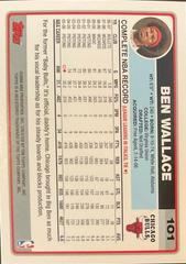 Back | Ben Wallace Basketball Cards 2006 Topps