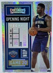 Zion Williamson [Opening Night Ticket] #58 Basketball Cards 2020 Panini Contenders Prices