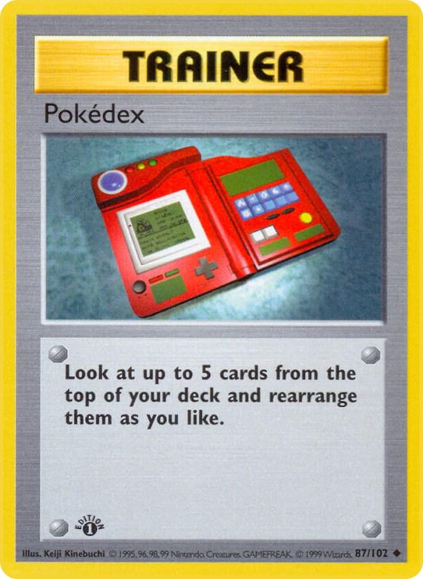 Pokedex [1st Edition] #87 Pokemon Base Set