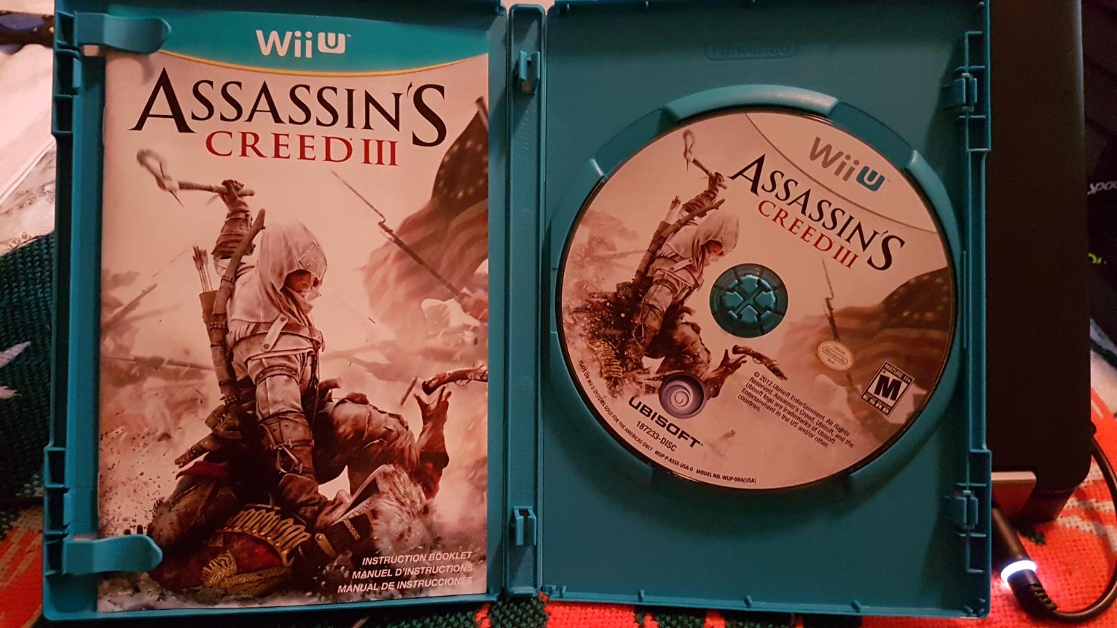 Assassin's Creed III Item, Box, and Manual Wii U