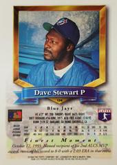 Rear | Dave Stewart Baseball Cards 1994 Topps Traded Finest Inserts