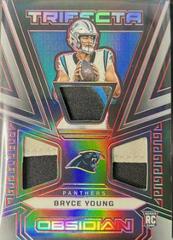 Bryce Young [Red Electric Etch] #TRI-BYO Football Cards 2023 Panini Obsidian Trifecta Swatch Prices