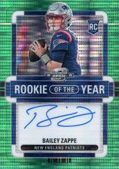 Bailey Zappe [Rookie of the Year Autograph Green Pulsar] #ROY-BZ Football Cards 2022 Panini Contenders Optic Rookie of the Year Prices