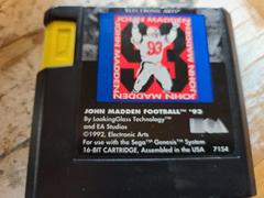 Cartridge (Front) | John Madden Football '93 Sega Genesis