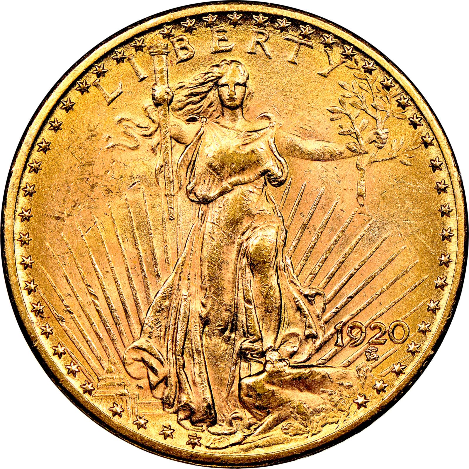 1920 Coins Saint-Gaudens Gold Double Eagle