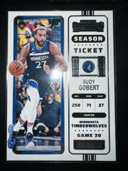 Rudy Gobert #1 Basketball Cards 2022 Panini Contenders Prices