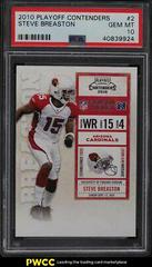 Steve Breaston #2 Football Cards 2010 Playoff Contenders Prices