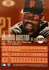 Rear | Shawon Dunston Baseball Cards 1996 EMotion XL