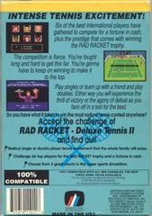 Rad Racket: Deluxe Tennis II - Back | Rad Racket: Deluxe Tennis II NES
