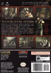 Back Cover | Resident Evil [Player's Choice] Gamecube