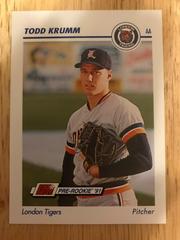 Todd Krumm #390 Baseball Cards 1991 Impel Line Drive Pre Rookie AA Prices