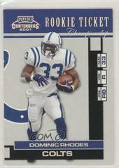 Dominic Rhodes [Championship Ticket] Football Cards 2001 Playoff Contenders Prices