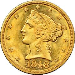 1848 Coins Liberty Head Half Eagle Prices