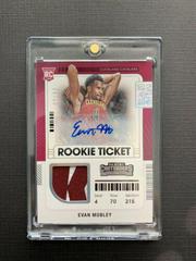 Evan Mobley [Autograph] Basketball Cards 2021 Panini Contenders Rookie Ticket Swatches Prices