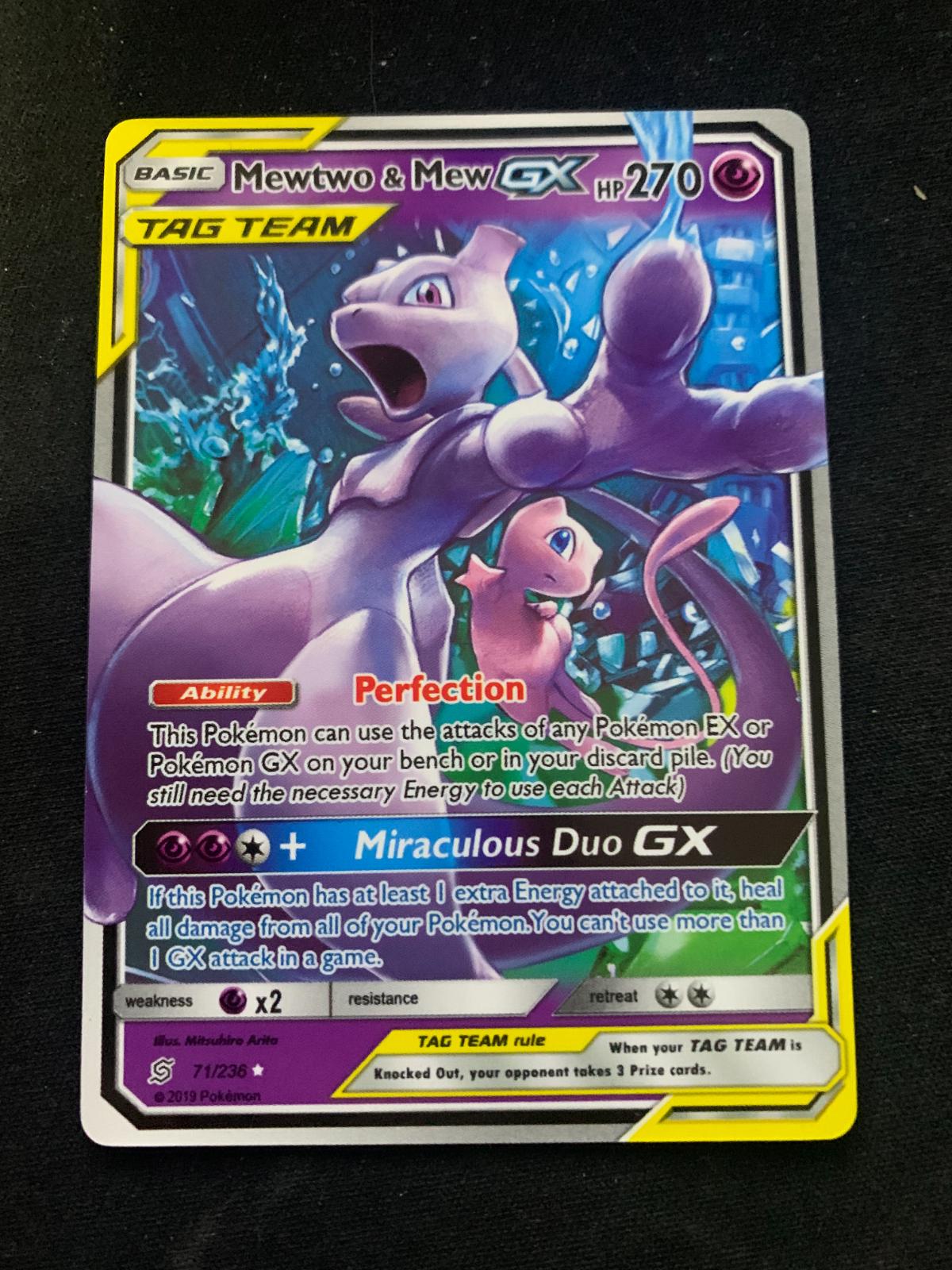 Mewtwo & Mew GX | Ungraded | Pokemon Unified Minds