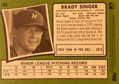 Rear | Brady Singer Baseball Cards 2020 Topps Heritage Minor League