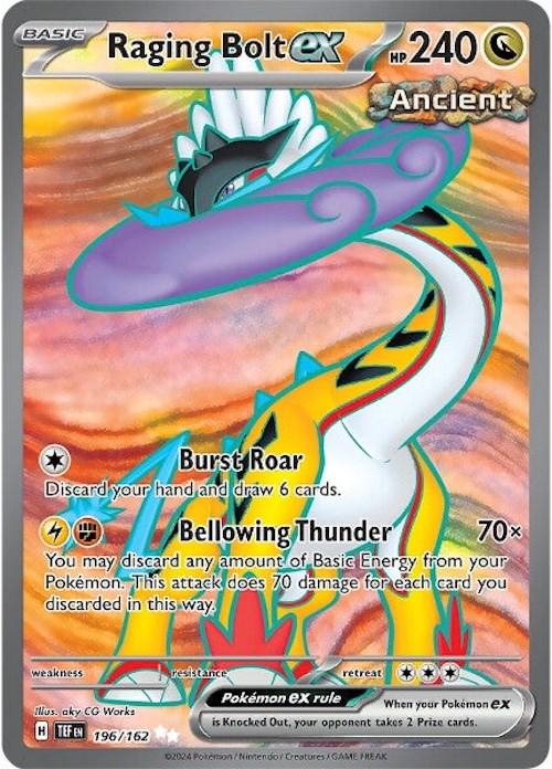 Raging Bolt ex #196 Pokemon Temporal Forces