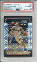 Dirk Nowitzki [Chrome X Fractor] #20 Basketball Cards 2003 Bowman Prices