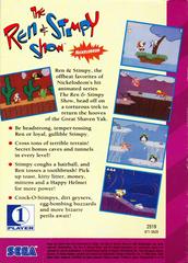 Quest For The Shaven Yak - Back | Ren and Stimpy Quest for the Shaven Yak Sega Game Gear
