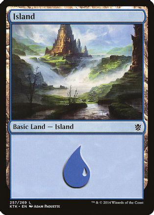 Island #254 Magic Khans of Tarkir