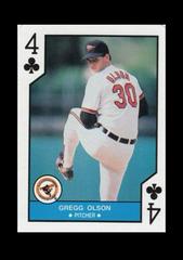 Gregg Olson [Four of Clubs] Baseball Cards 1990 U.S. Playing Card All Stars Prices