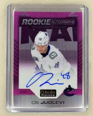 Olli Juolevi [Matte Pink] Hockey Cards 2020 O Pee Chee Platinum Rookie Autographs Prices