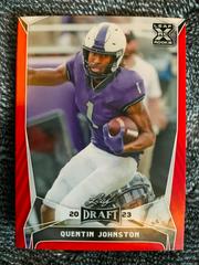Quentin Johnston [Red] #64 Football Cards 2023 Leaf Draft Prices