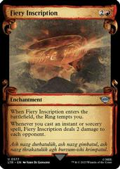 Fiery Inscription #126 Magic Lord of the Rings Prices