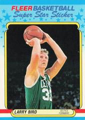Larry Bird #2 Basketball Cards 1988 Fleer Sticker Prices