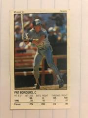 Pat Borders #156 Baseball Cards 1991 Panini Stickers Prices
