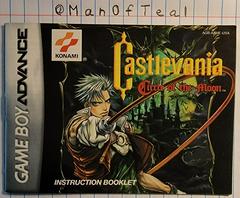 Manual  | Castlevania Circle of the Moon GameBoy Advance