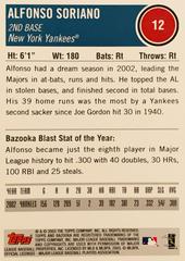 Rear | Alfonso Soriano Baseball Cards 2003 Bazooka