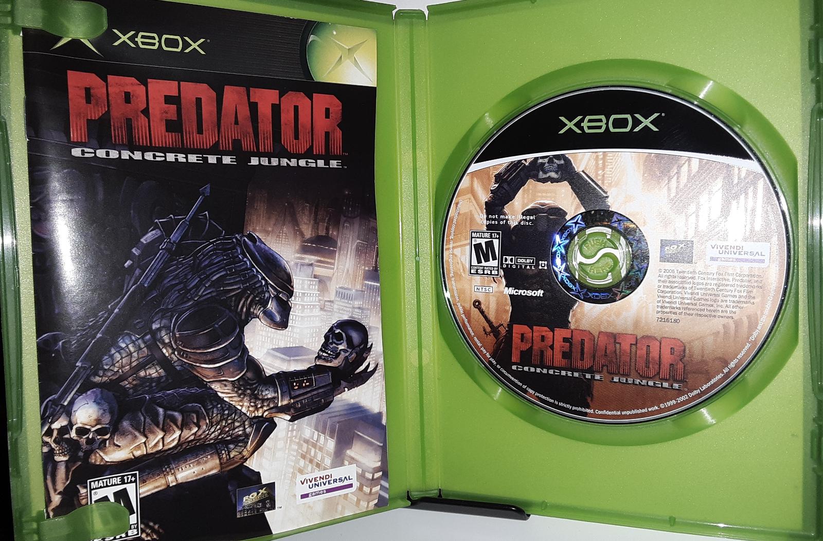 Predator Concrete Jungle Item, Box, and Manual Xbox
