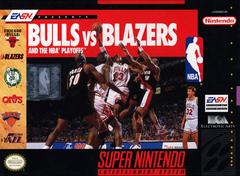 Bulls Vs Blazers And The NBA Playoffs - Front | Bulls Vs Blazers and the NBA Playoffs Super Nintendo