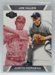 Justin Morneau, Joe Mauer [Red Background Player Variation] #31 Baseball Cards 2007 Topps CO Signers Prices
