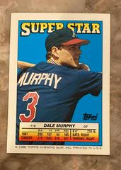 Back | Andres Galarraga, Claudell Washington, Dale Murphy Baseball Cards 1988 Topps Stickercard